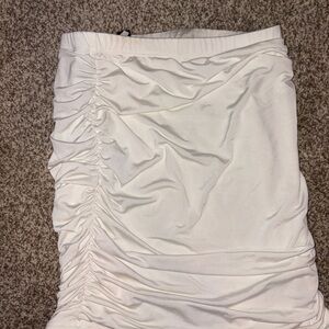 Windsor Scrunch White Skirt